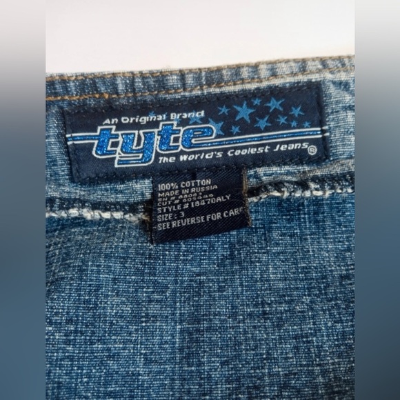 Tyte Pleated Denim Mini Skirt with Buckle Detail Size 3 - Picture 11 of 11